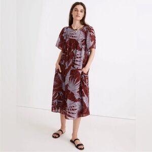 Madewell Flutter Sleeve Caftan Dress